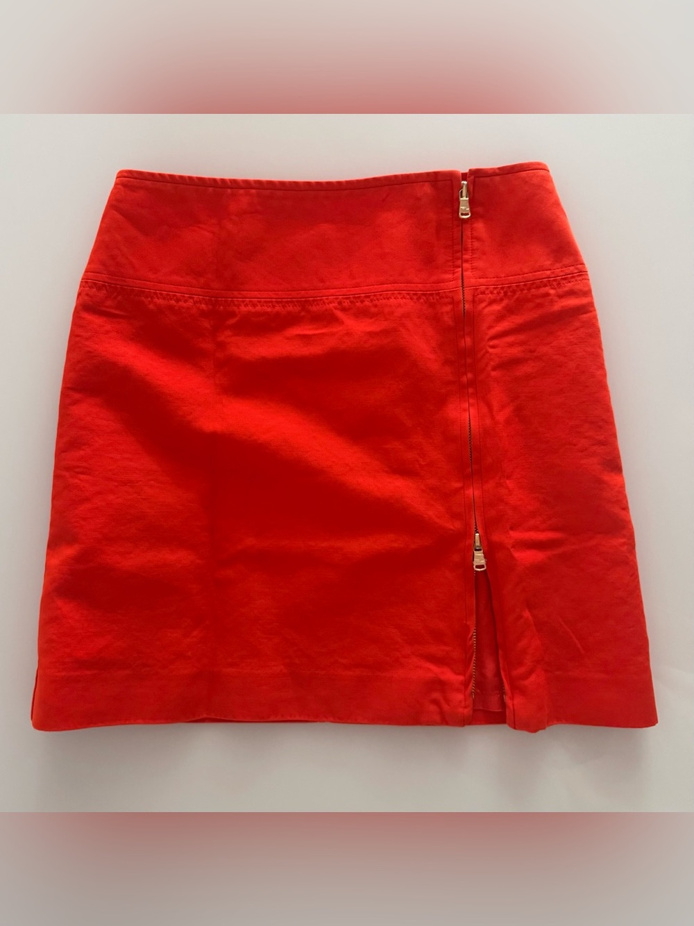 Ralph Lauren Black Label Size 4 Orange Skirt - Zipper - 100% Cotton - Like New